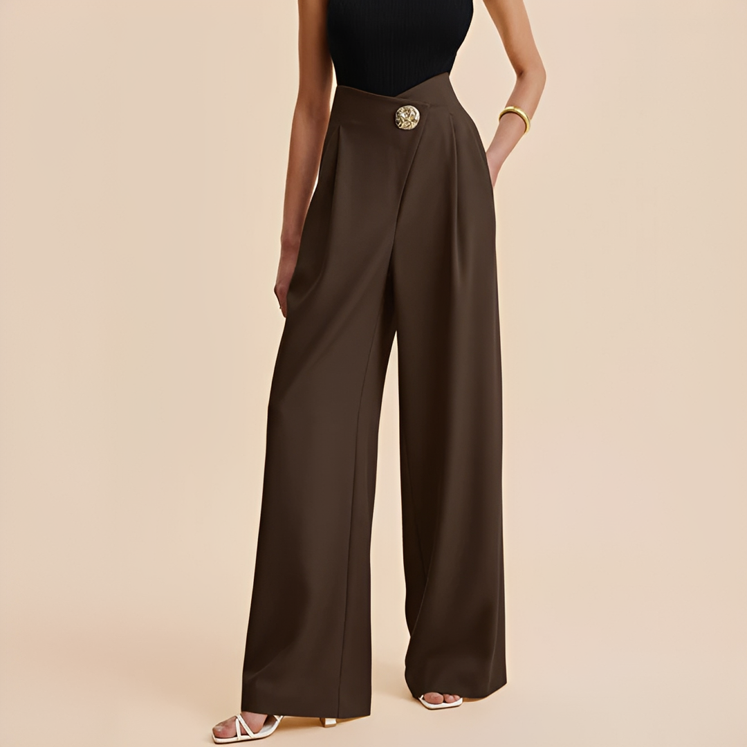 Joyce - Pantalon large à taille haute