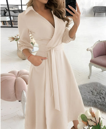Rachael - Robe chic avec ceinture pour femmes