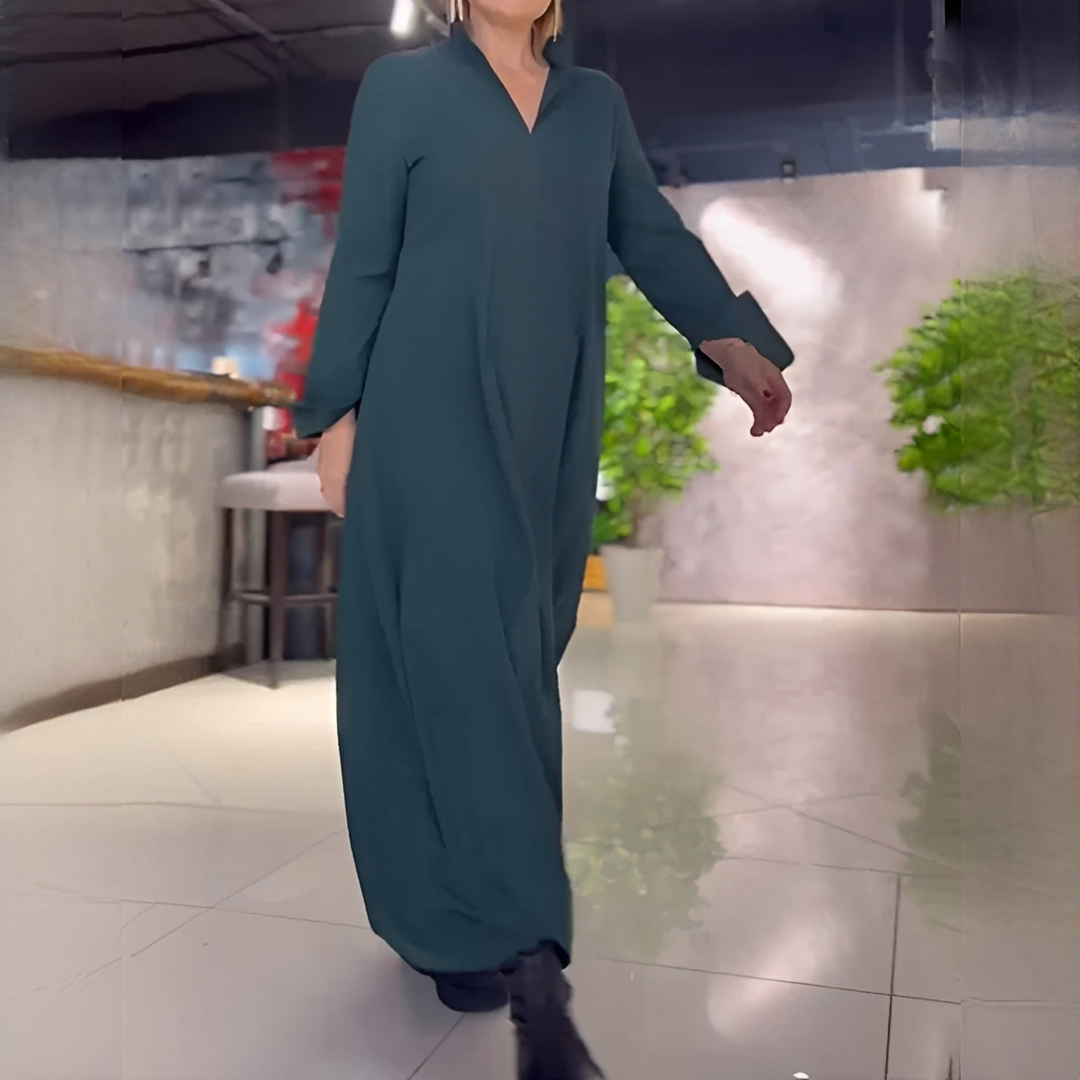Cassie - Robe Décontractée à Manches Longues