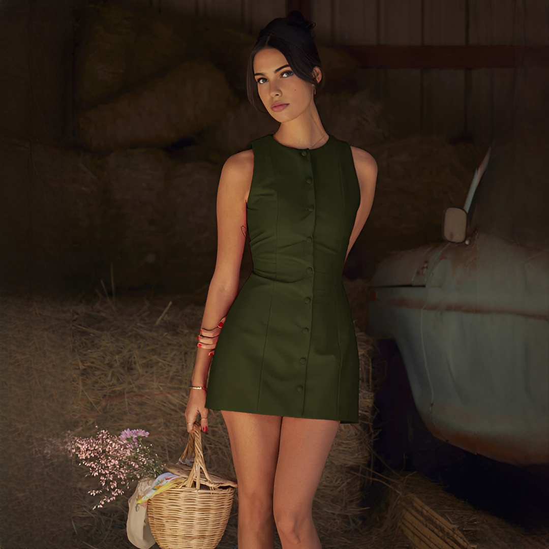 Ellisia - Robe courte sans manches chic