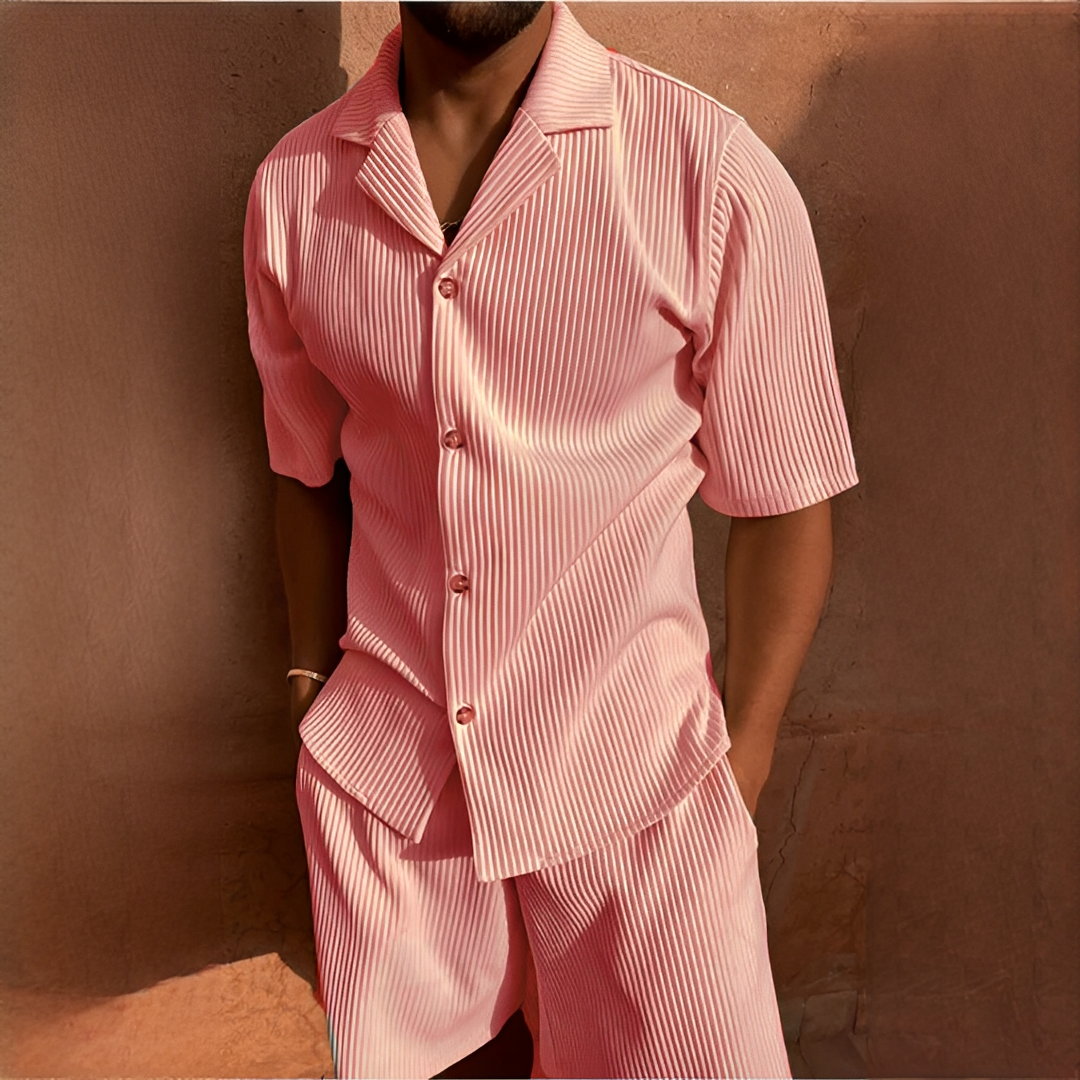 Junmar - Ensemble chemise et short décontracté pour homme