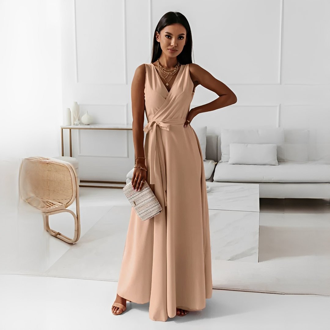 Quiana - Robe élégante à col en V pour femmes
