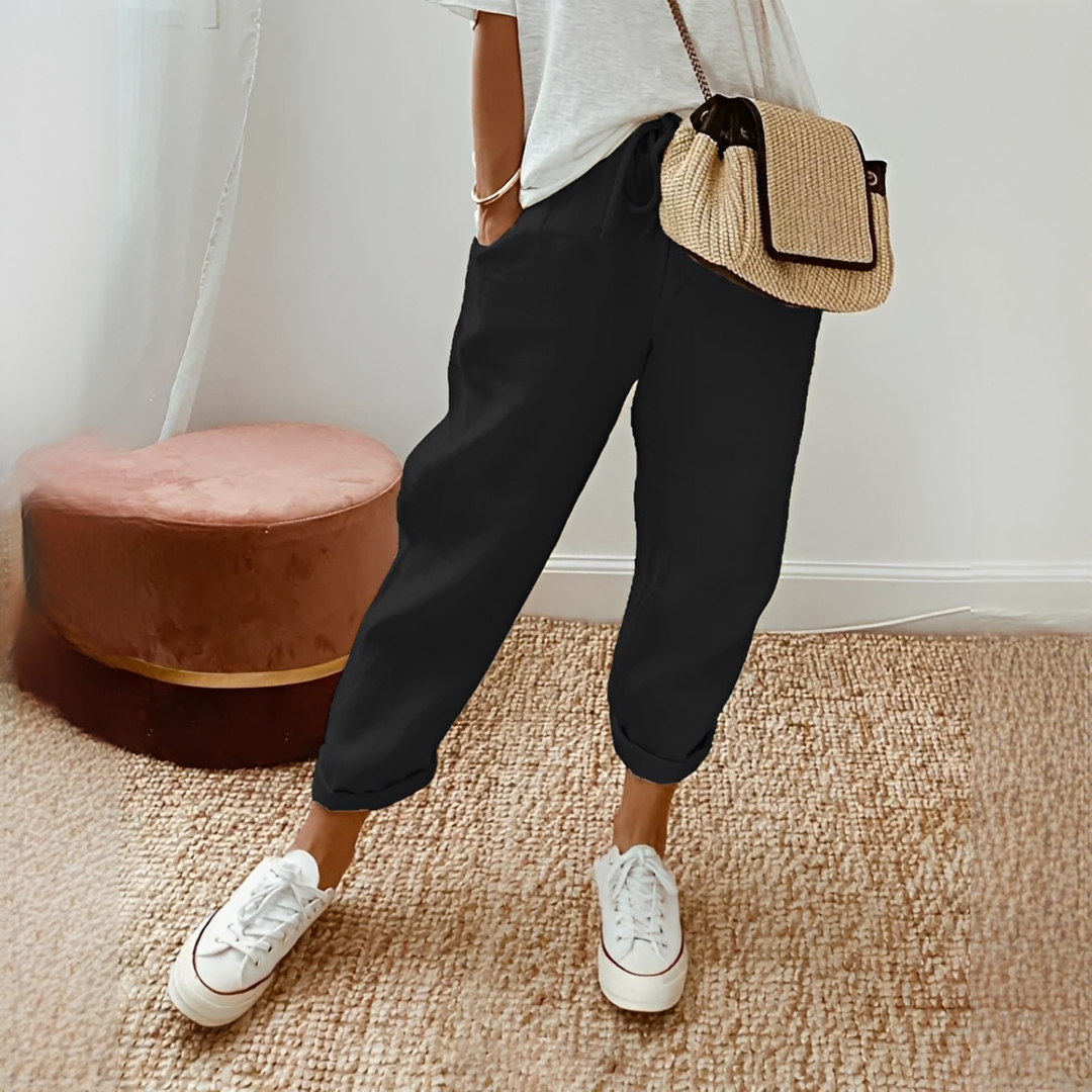 Whitney - Pantalon décontracté à taille élastique