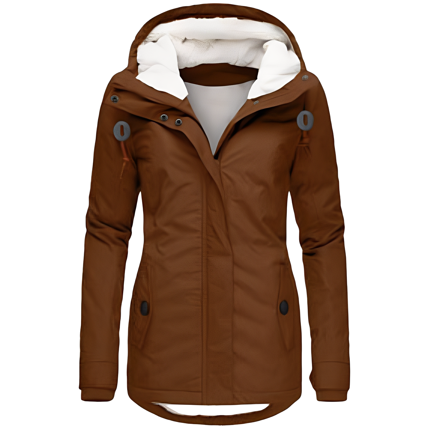 Valary - Manteau imperméable en velours avec capuche pour femmes