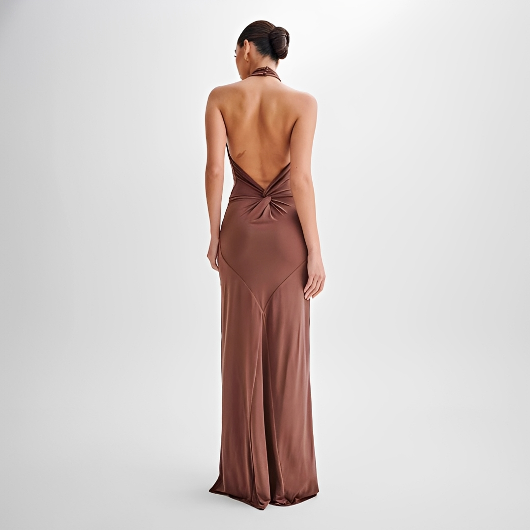Mabel - Robe Maxi Élégante avec Dos Ouvert