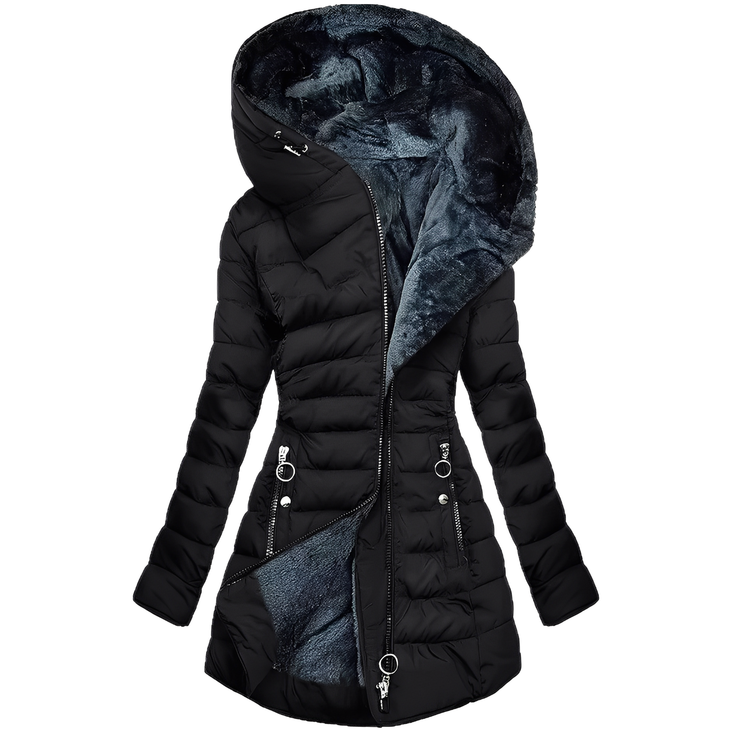 Jasmine - Manteau d'hiver tendance avec capuche pour femmes