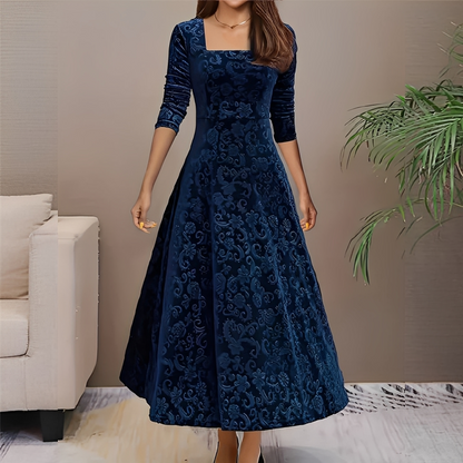 Malvina - Elegantes Kleid mit eckigem Ausschnitt für Damen