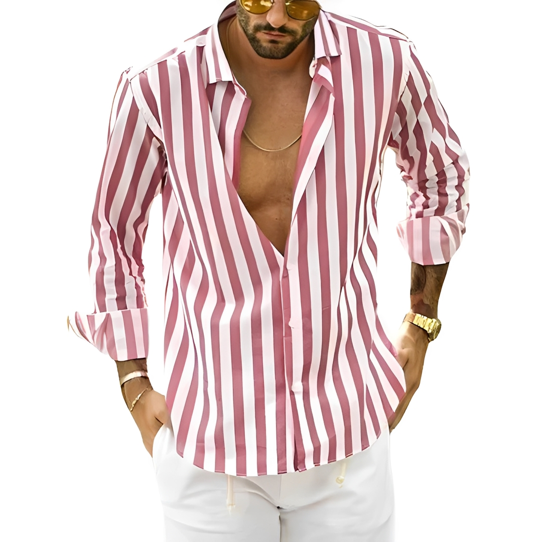 Roldan - Chemise d'été rayée pour homme