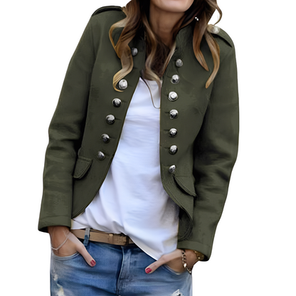 Rhoda - Veste chic avec col haut pour femmes