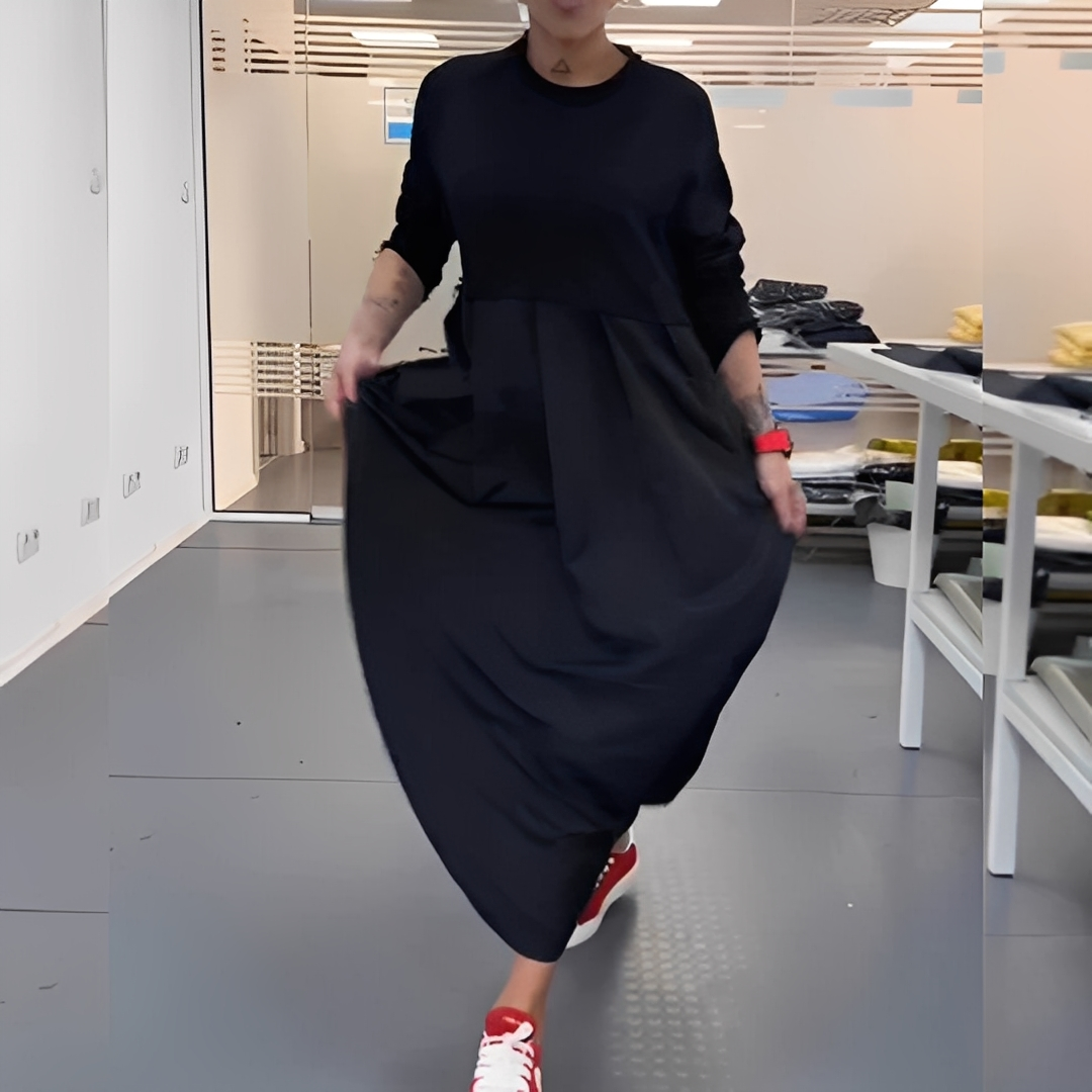 Gisèle - Casual dress with round neckline for women