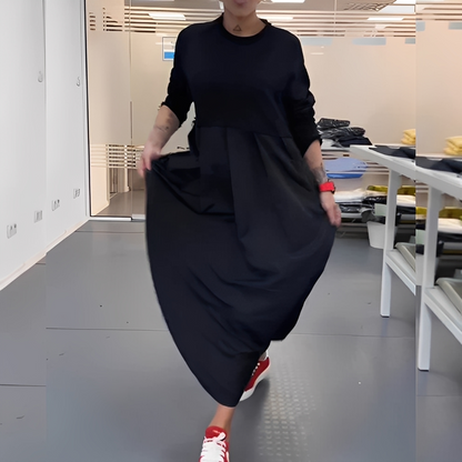Gisèle - Casual dress with round neckline for women