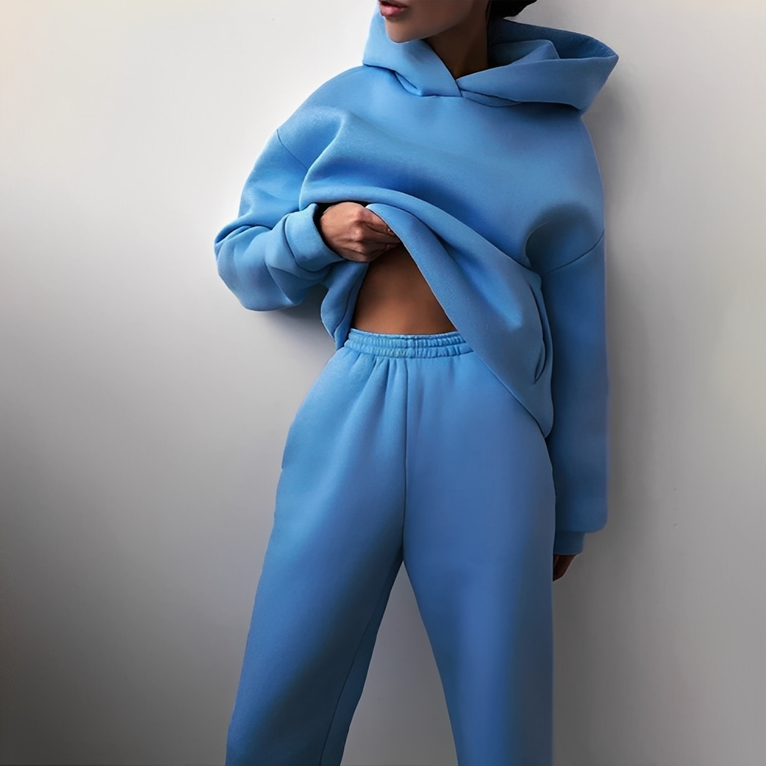 Carolyne - Ensemble hiver oversize veste et pantalon pour femme