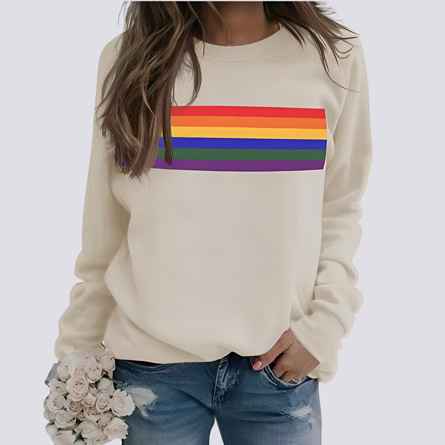 Roseann - Pull chic avec motif coloré pour femmes