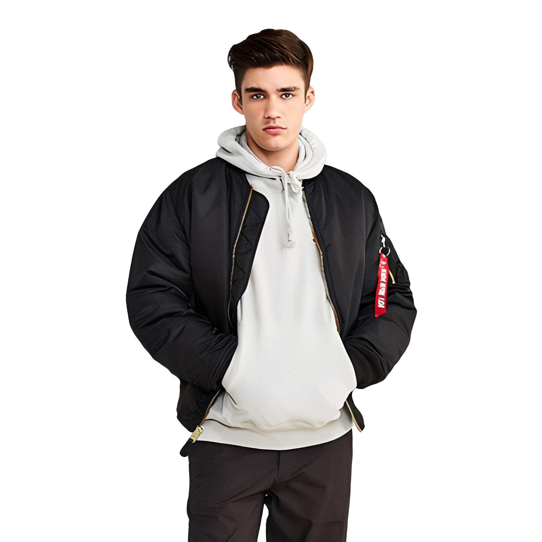 Norbert - Blouson bomber vintage matelassé pour hommes