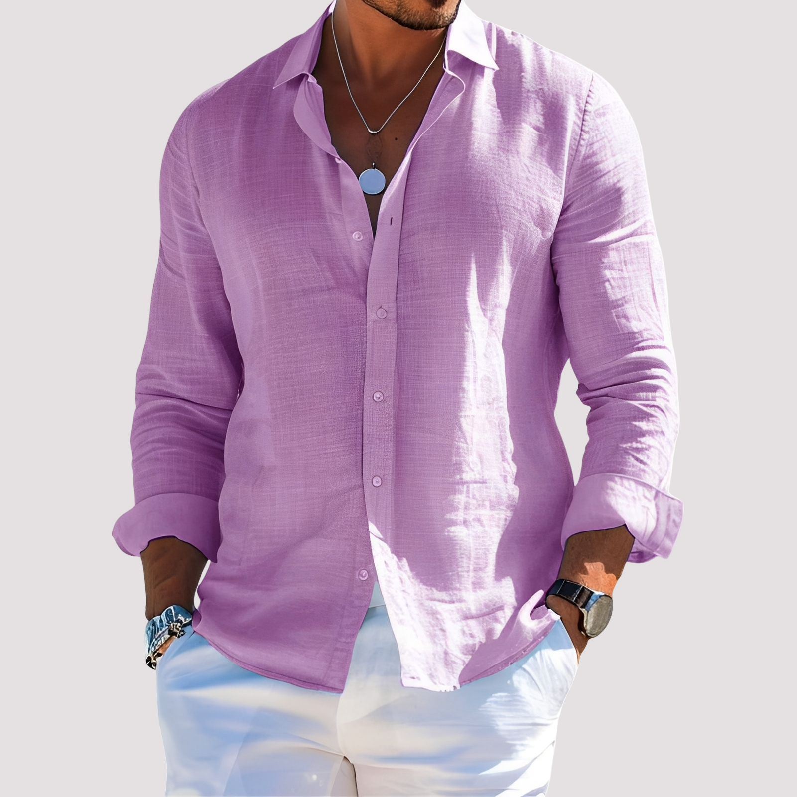 Dale – Chemise à manches longues pour hommes – Casual et relax