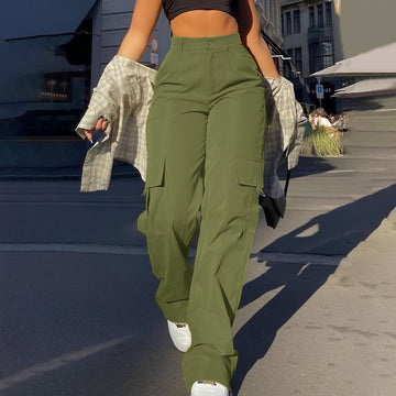 Sophie - Pantalon cargo décontracté à taille haute pour femmes