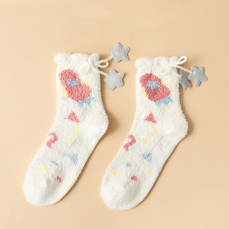 Ramona - Chaussettes d'hiver épaisses en polaire élégantes pour femmes