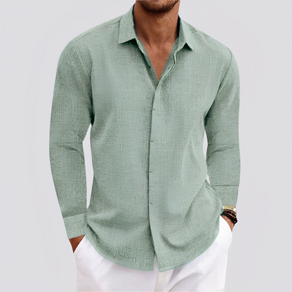 Felix - Chemise en lin à manches longues pour hommes