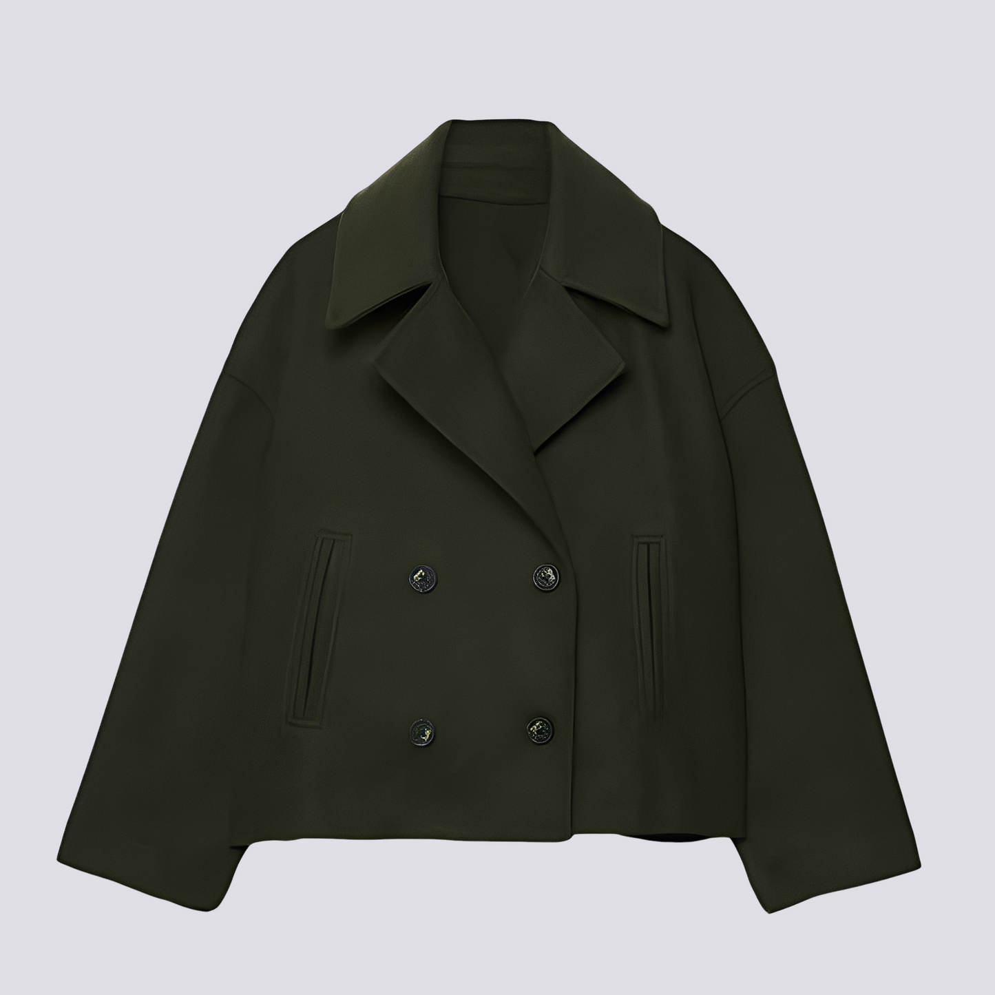 Bethney - Veste courte raffinée en laine avec col à revers pour femmes