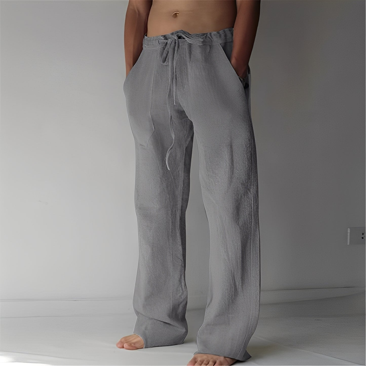 Arthur – Pantalon Baggy en Lin pour Homme