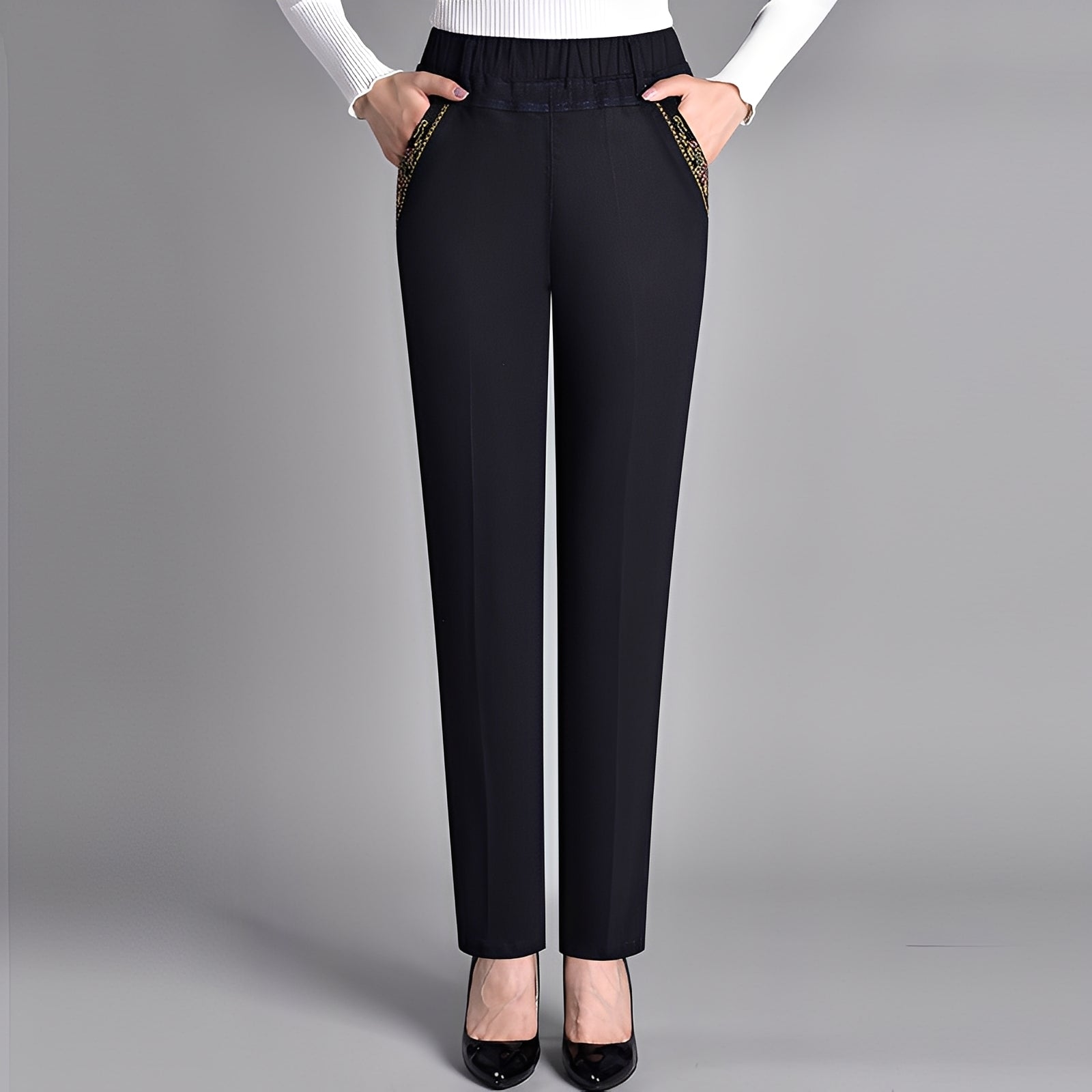 Doriane - Pantalon basique à taille élastique pour femmes