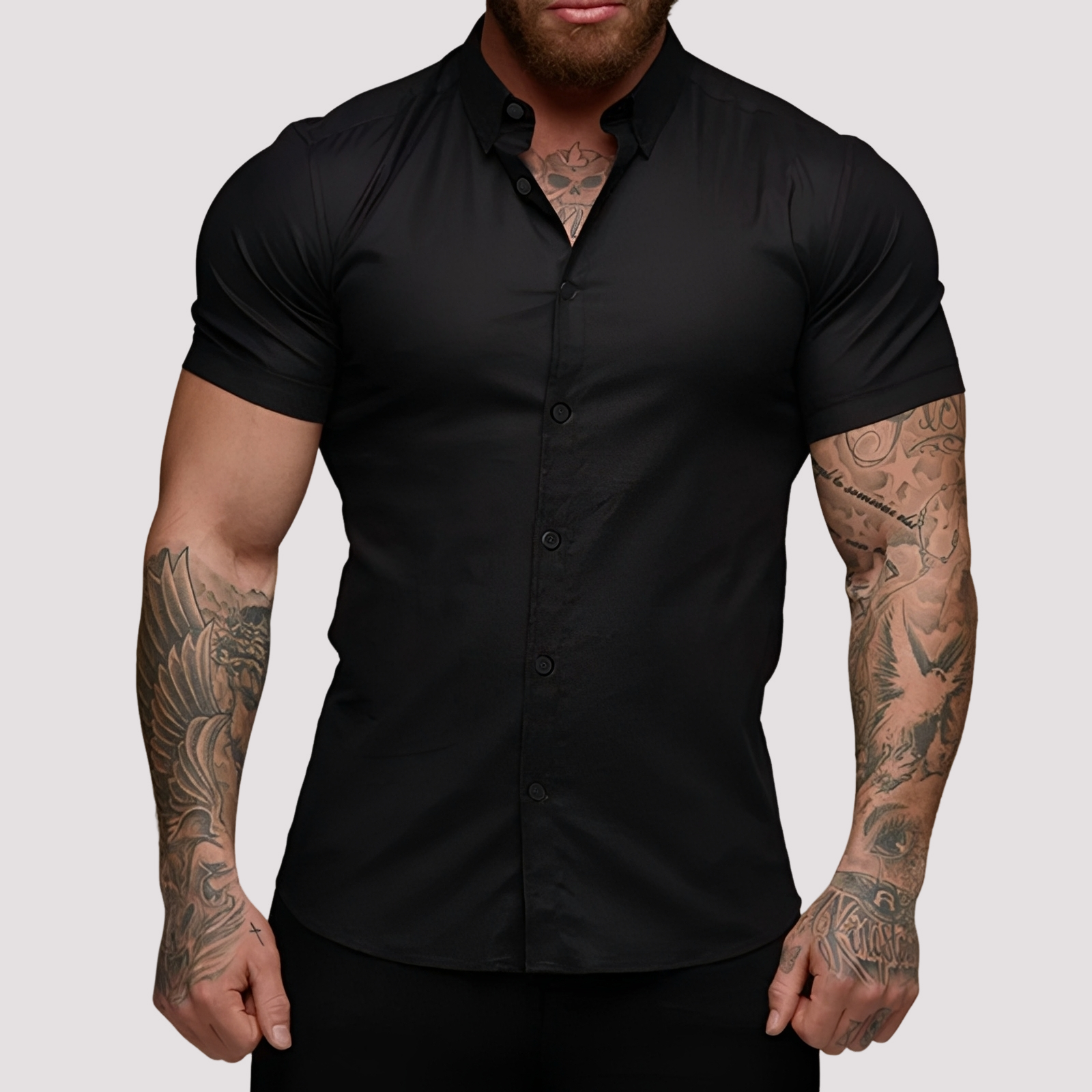 Oscar - Chemise slim fit à manches courtes pour hommes