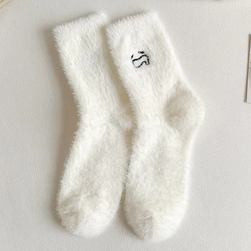 Catherina - Chaussettes mi-longues en fourrure pour femmes