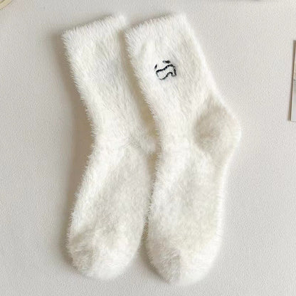 Catherina - Chaussettes mi-longues en fourrure pour femmes