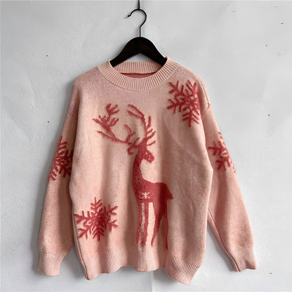 Charlotte - Elegant patterned Christmas sweater for women