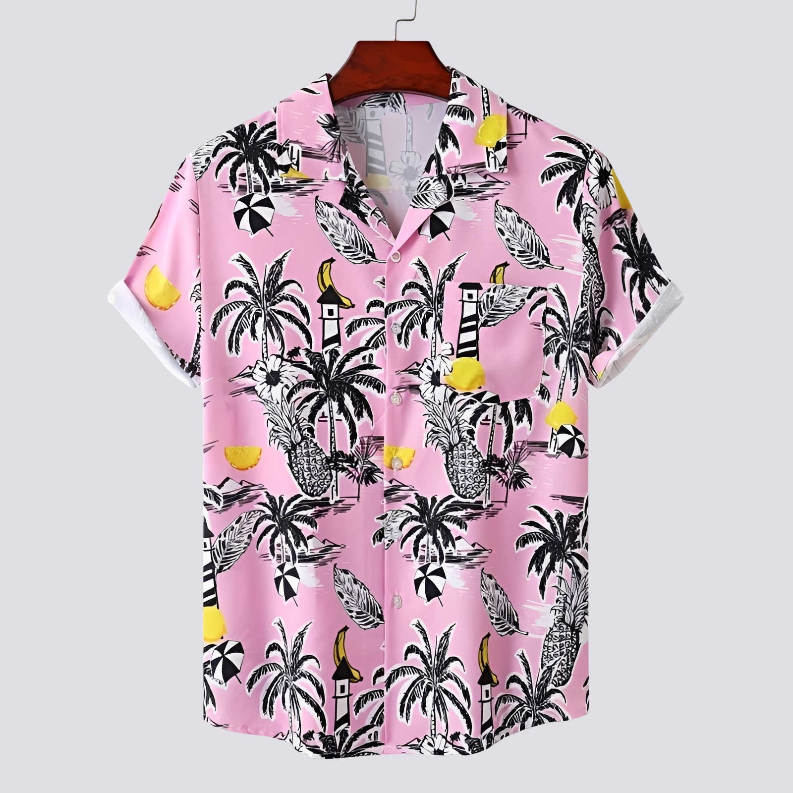 Ronan - Chemise homme élégante à motif hawaïen