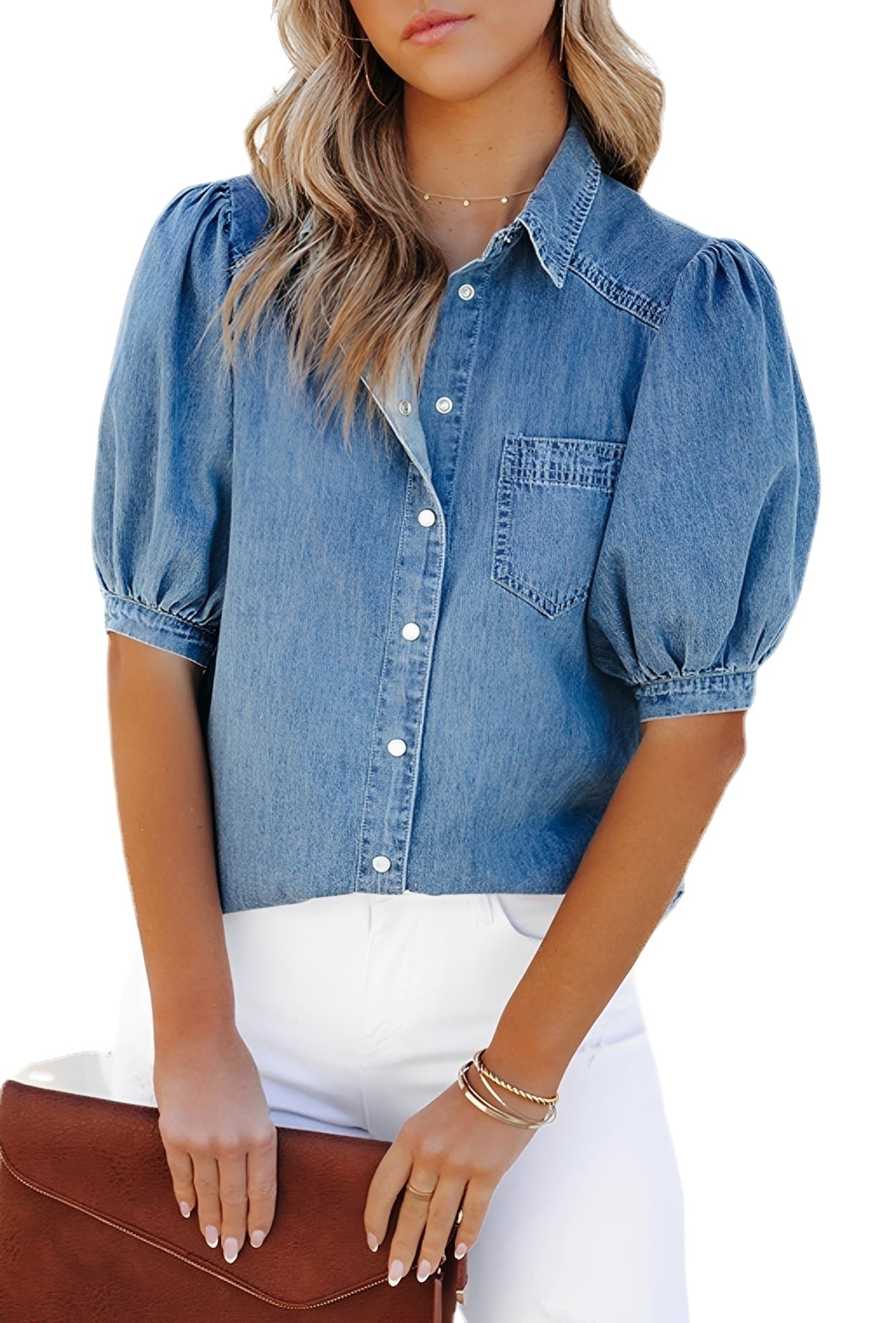 Mila - Chemise en Jean Élégante