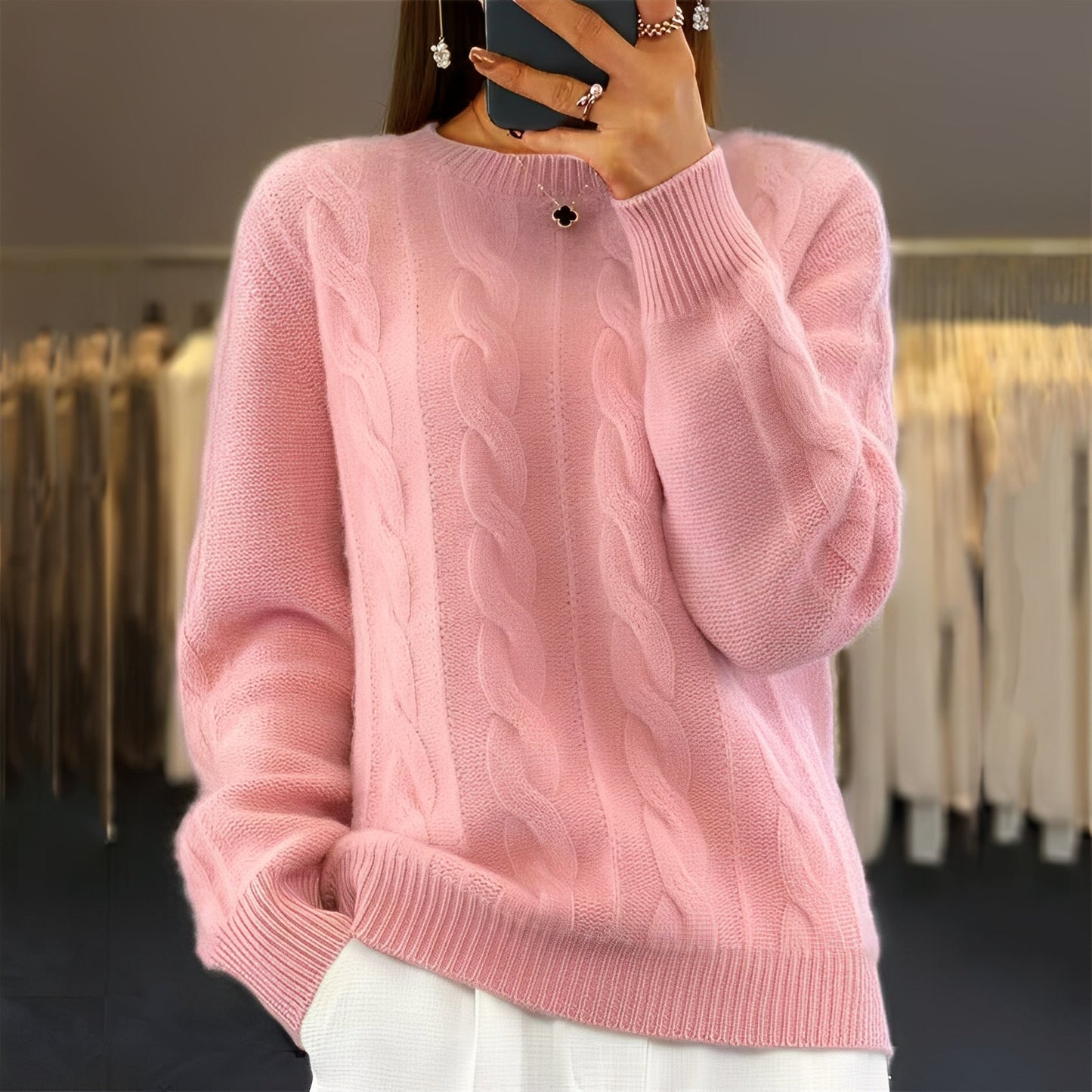 Jasmin - Eleganter gestrickter Damenpullover