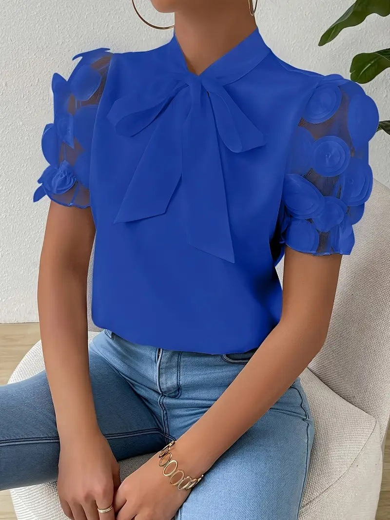 Angela - Blouse élégante avec nœud pour femmes
