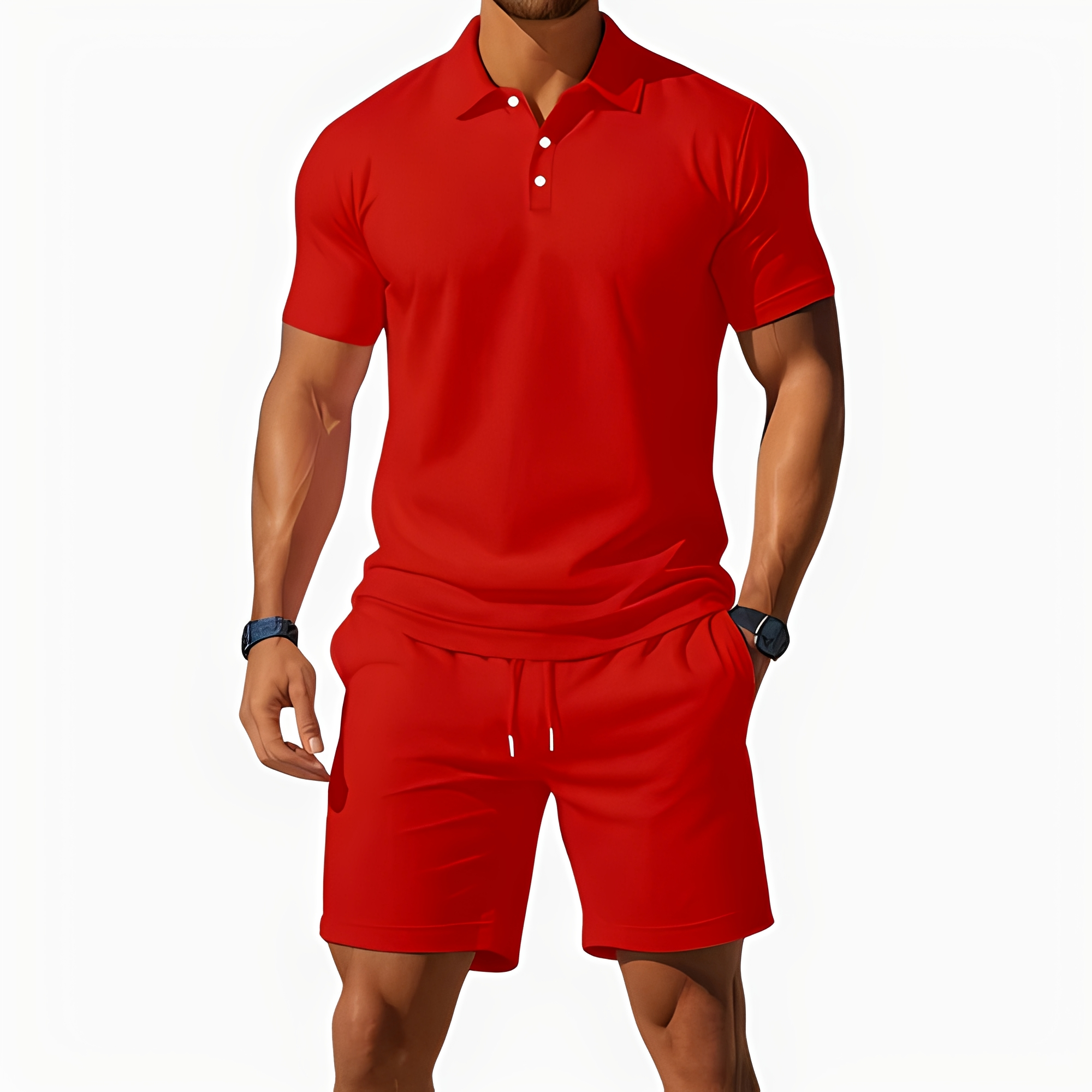 Aldrin - Ensemble polo et short tendance pour homme