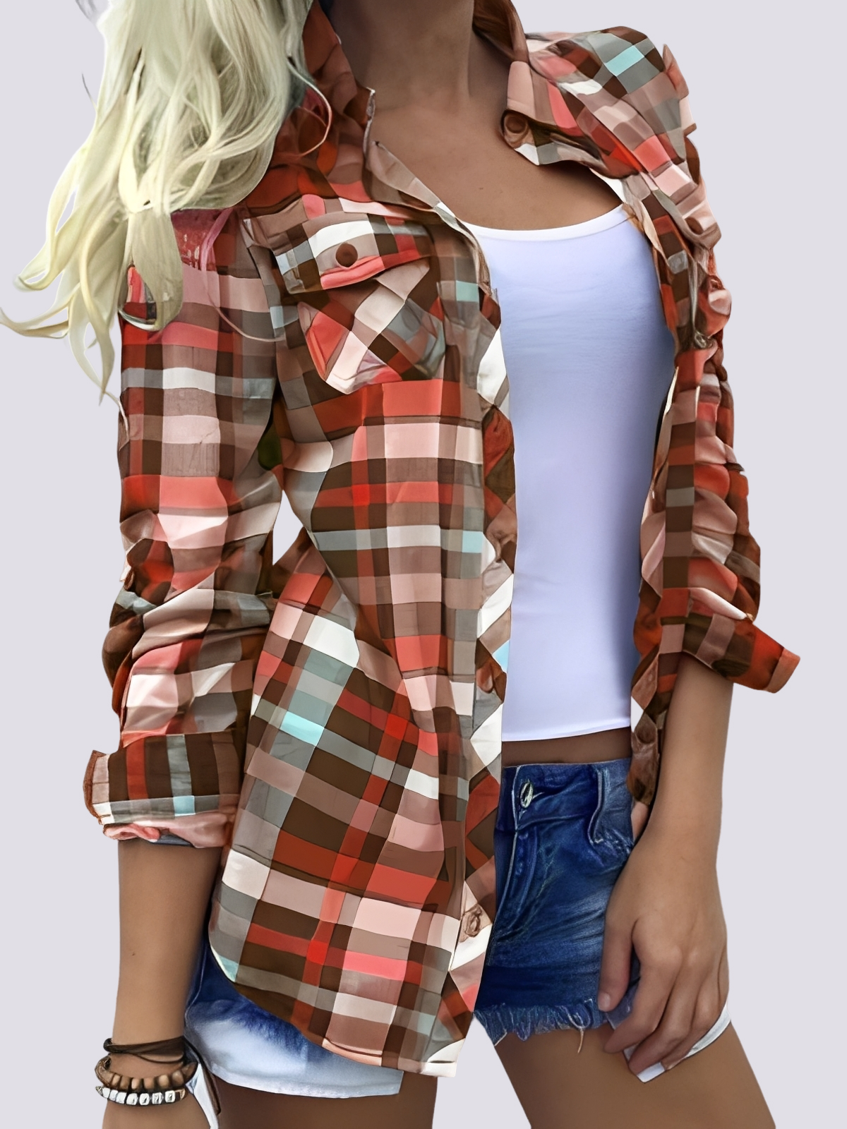 Charlotte - Chemise longue colorée