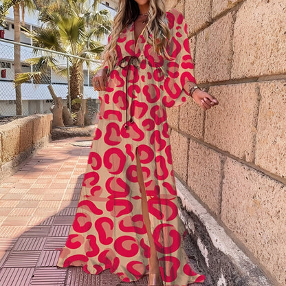 Elizabeth - Elegant long dress with uneven cut for women