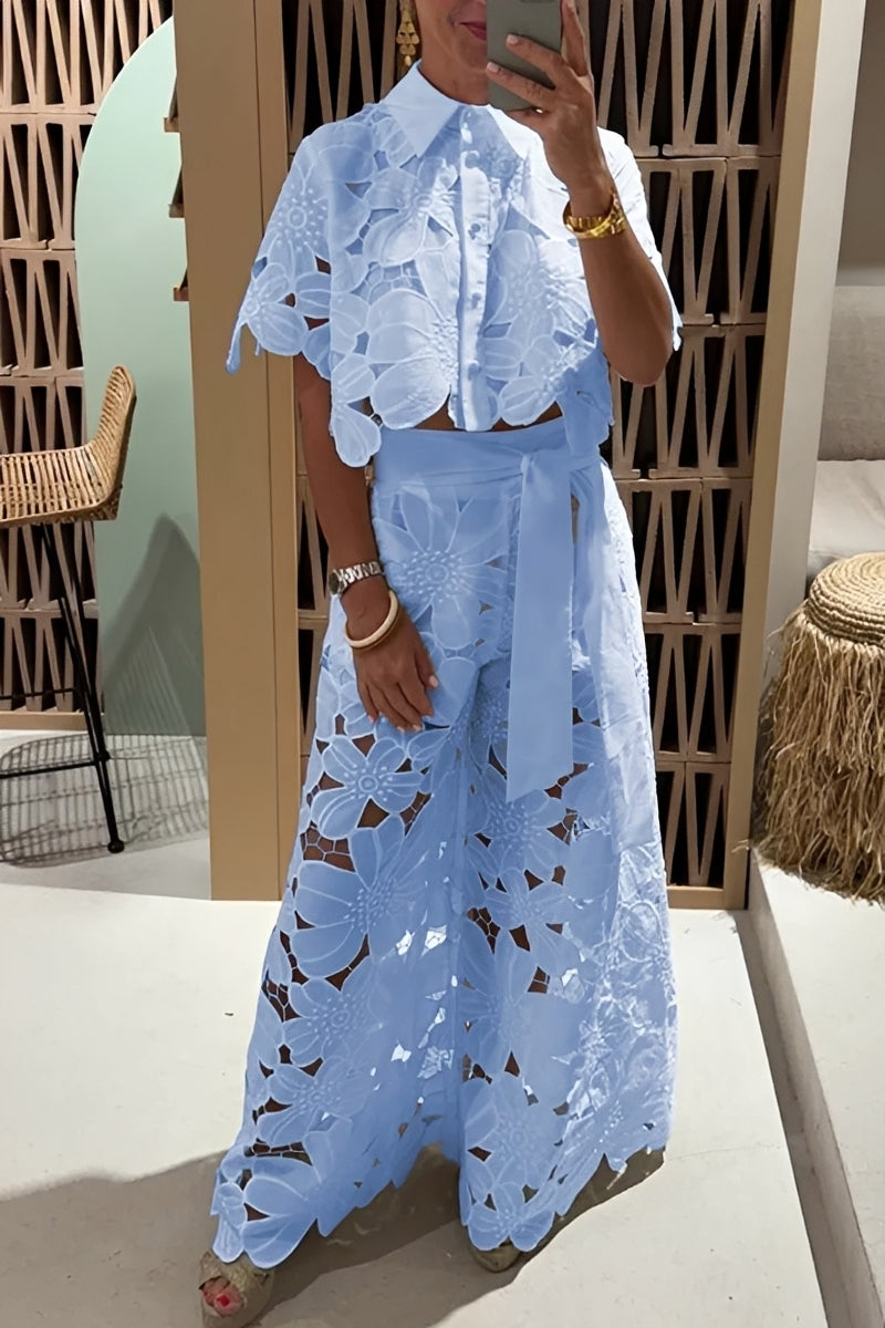 Erica - Tenue chic avec haut fluide et pantalon pour femmes