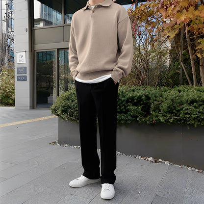 Bernard - polo à manches longues en tricot pour hommes