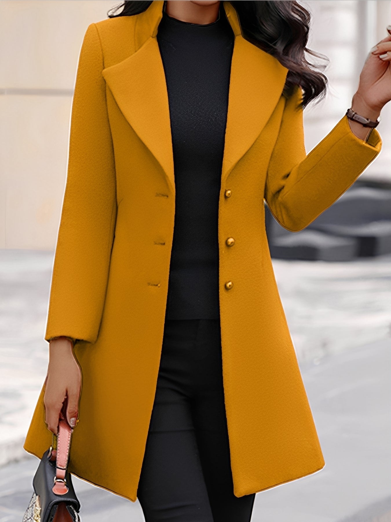 Bryana - Manteau ajusté en laine chic pour femmes