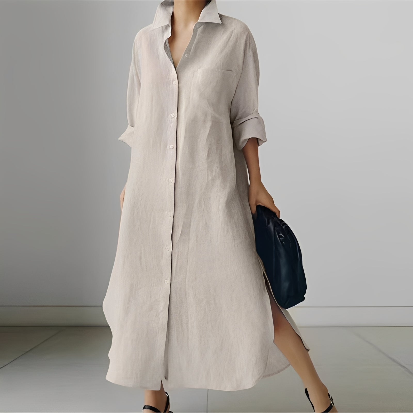 Patricia - Robe-chemise oversize décontractée pour femmes