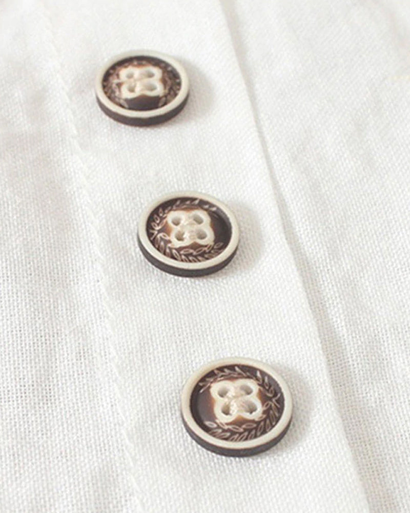 Julianny - Einfache Bluse mit kurzen Ärmeln und rundem Kragen