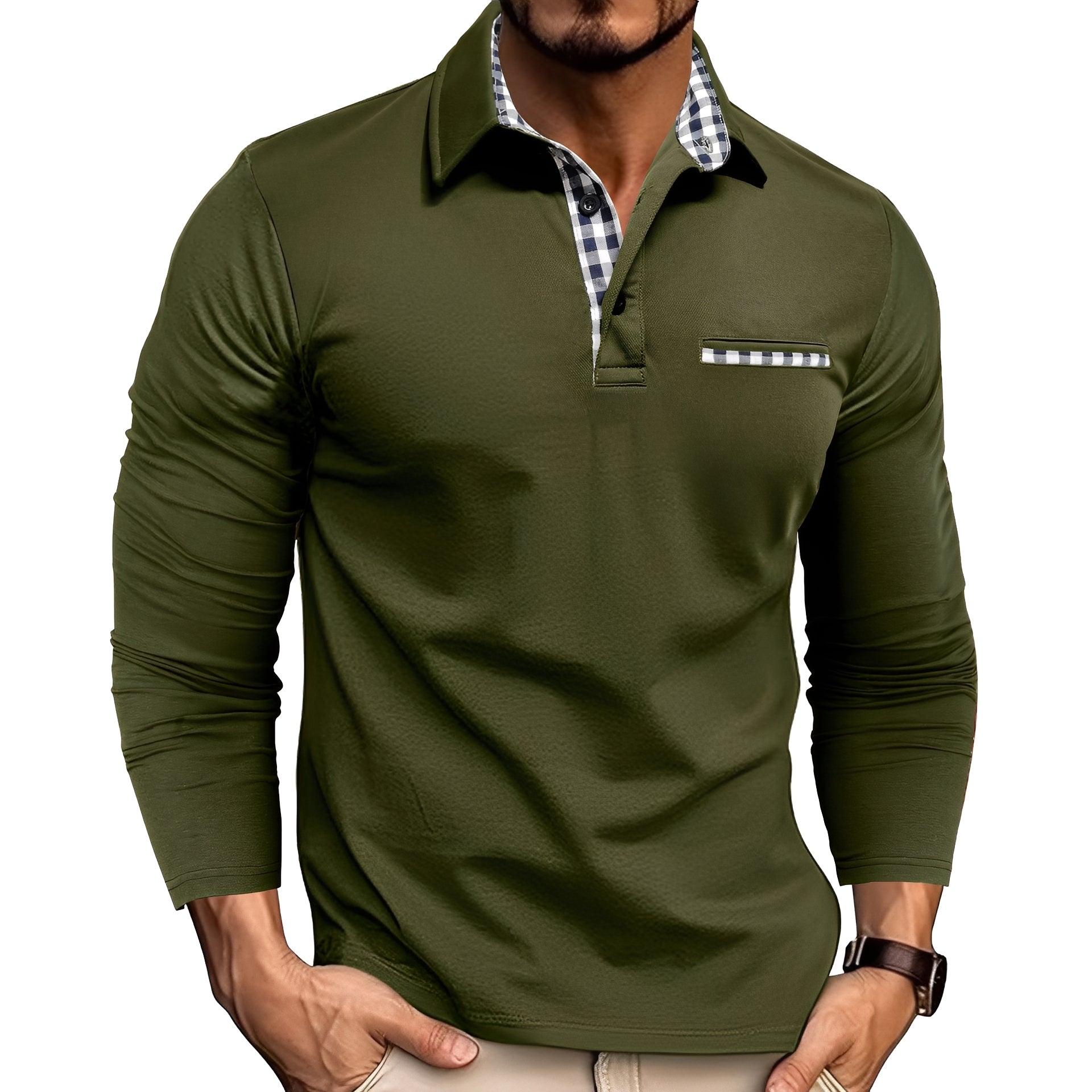 Jerome - Polo homme décontracté à manches longues