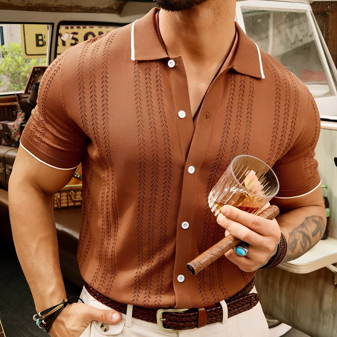 Harrell - Chemise au Col Élégant