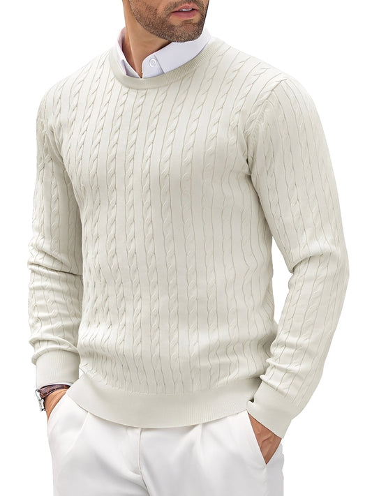 Romilly - Pull tricoté pour homme ajusté et relax