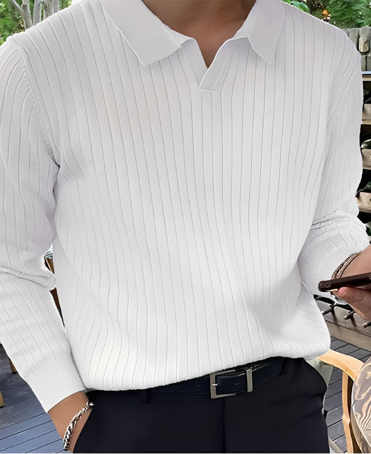 Hector - Klassischer und enger Strickpullover für Herren