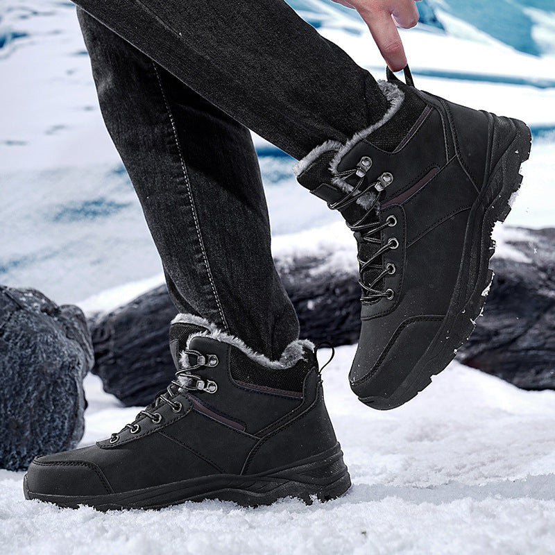 Franklin - Bottes d'extérieur chaudes pour hommes avec fourrure