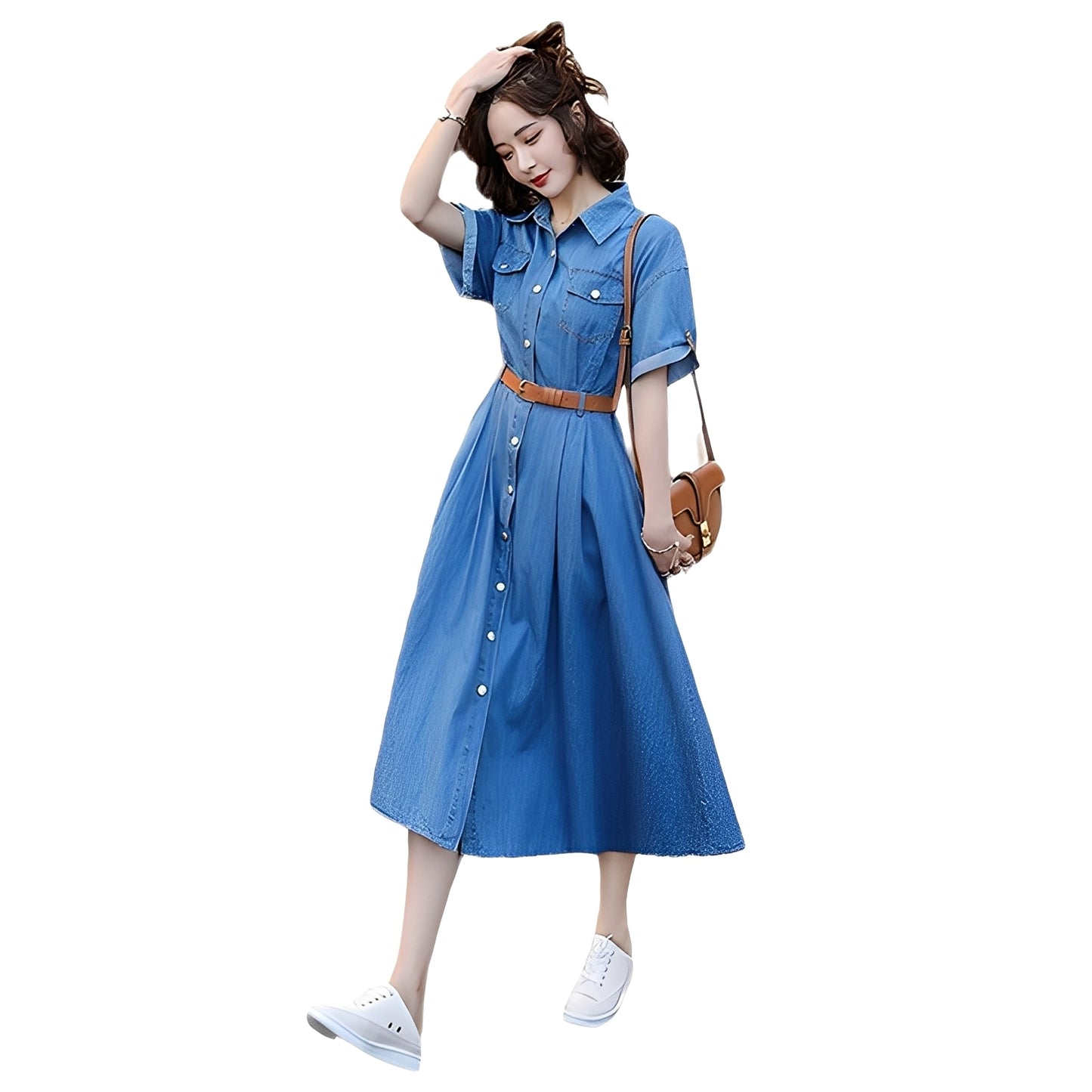 Gwendoline - Casual denim dress for women