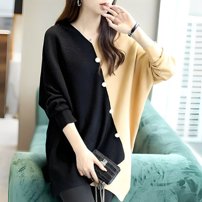 Madilynn - Pull détente avec design patchwork pour femmes