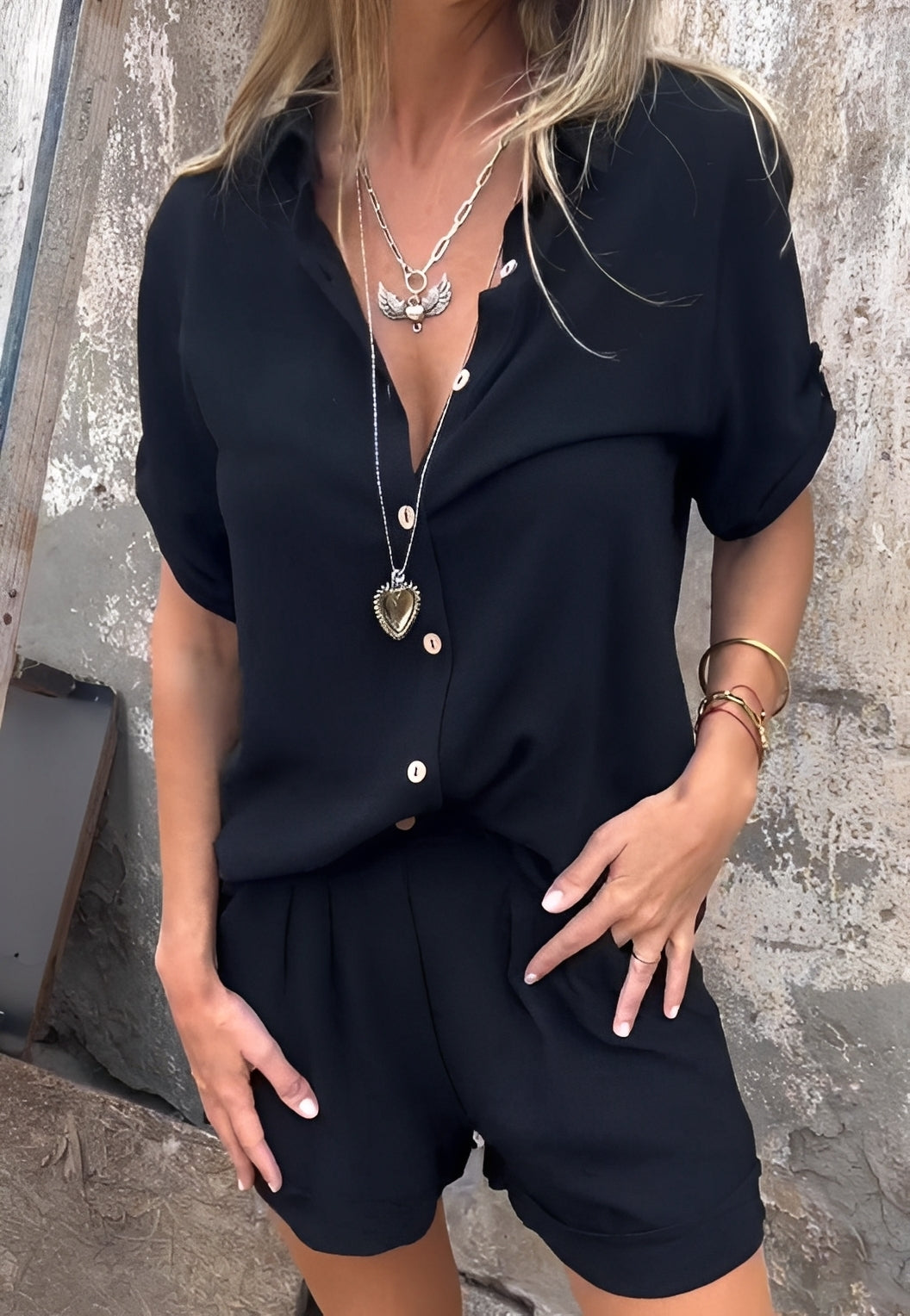 Minnie - Set blouse et short casual