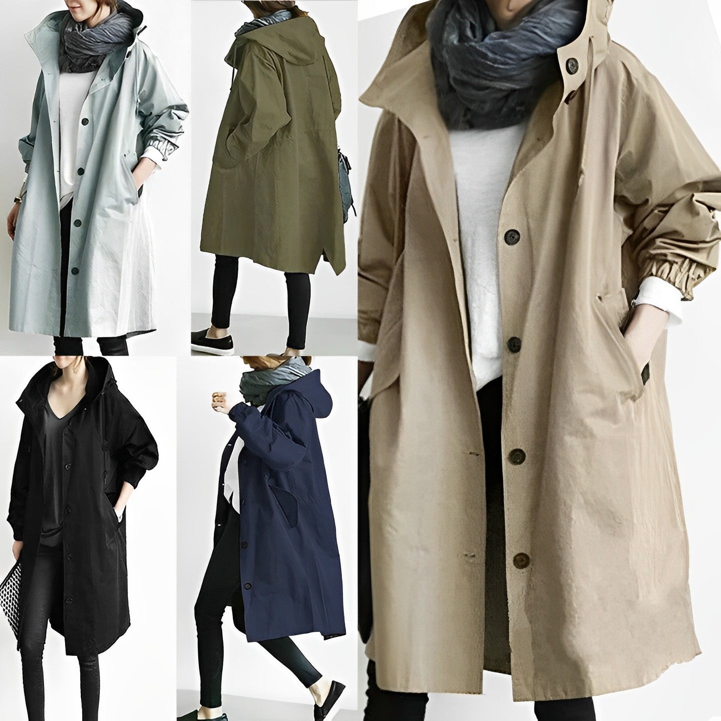 DuraCoat – Longue veste à capuche moderne